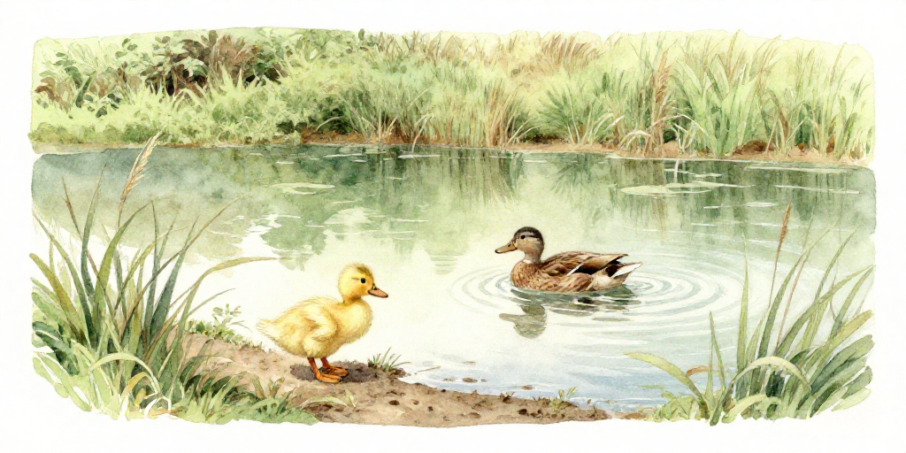 The Little Duckling Swims