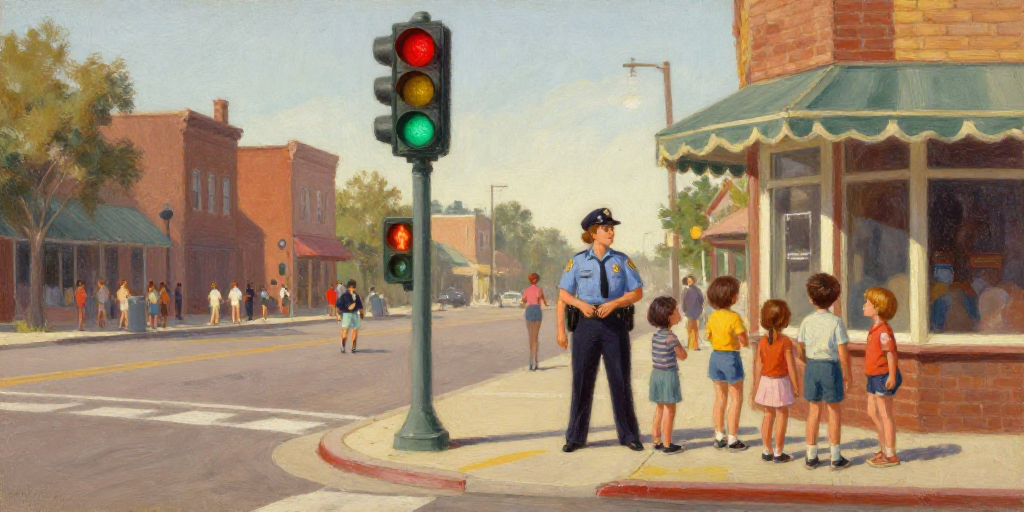 The Town's First Traffic Lights