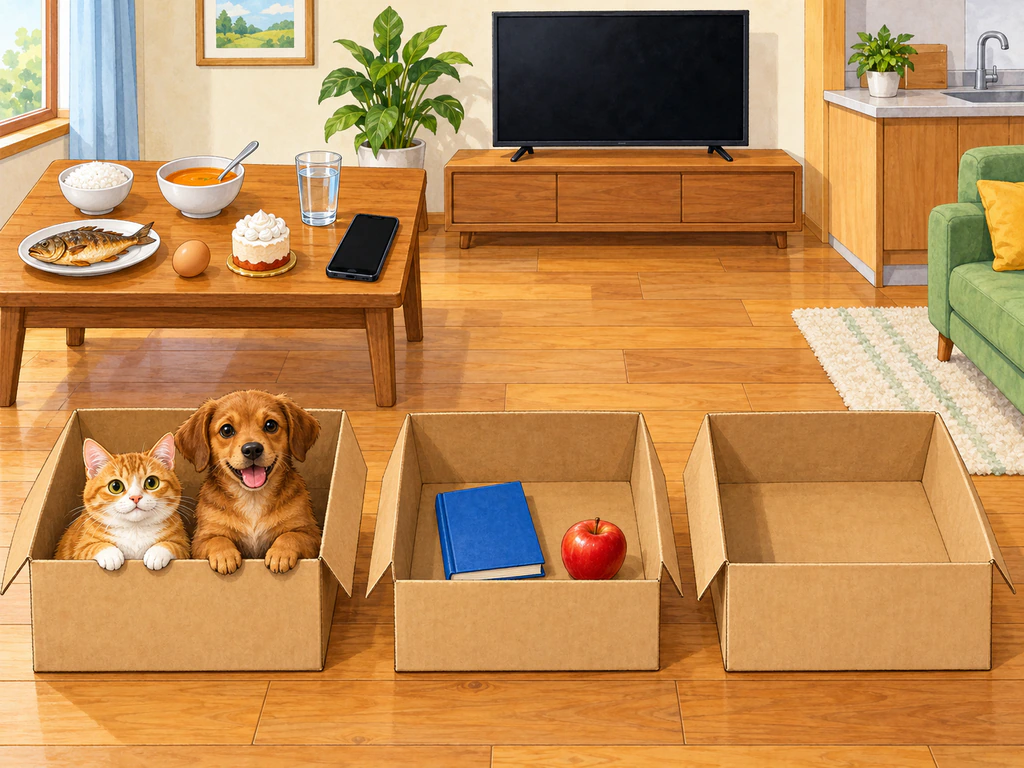 Three Boxes
