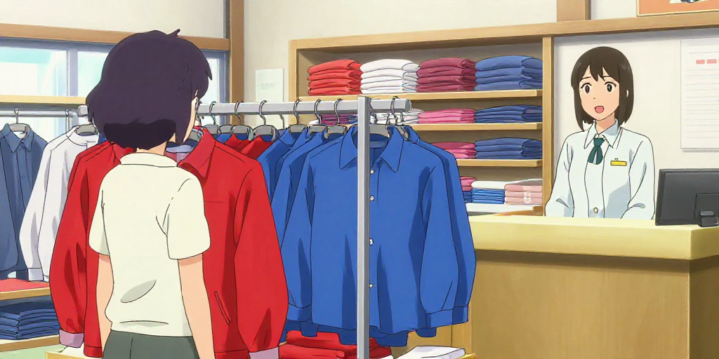 青い服がちょうどいい
