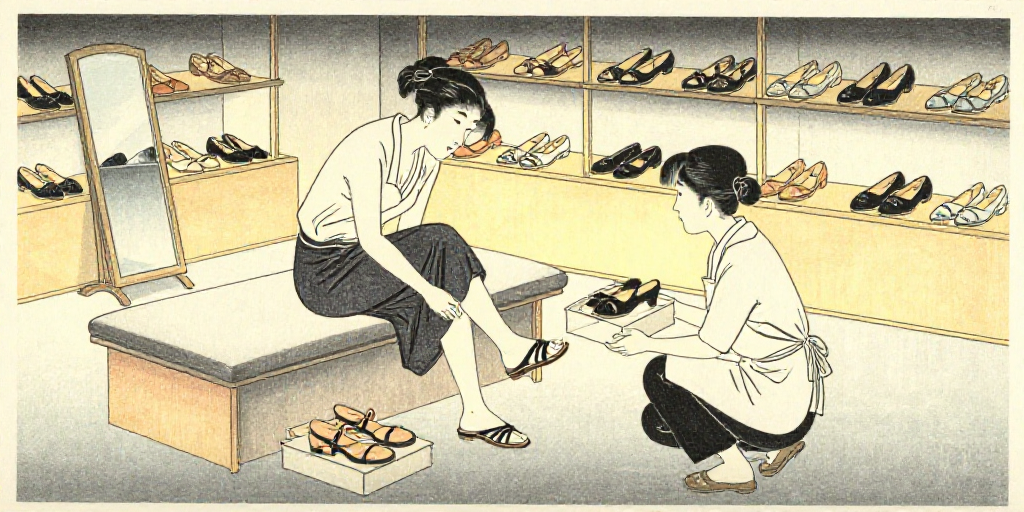 サンダルを試す