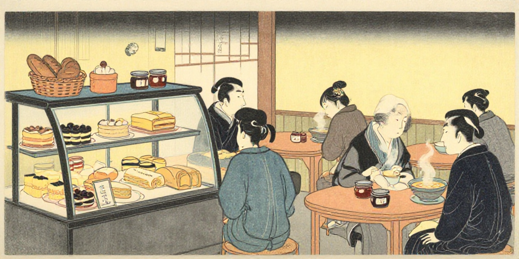 角のカフェの朝