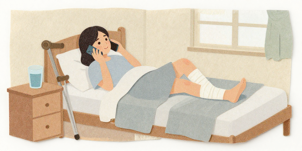 お見舞いの電話