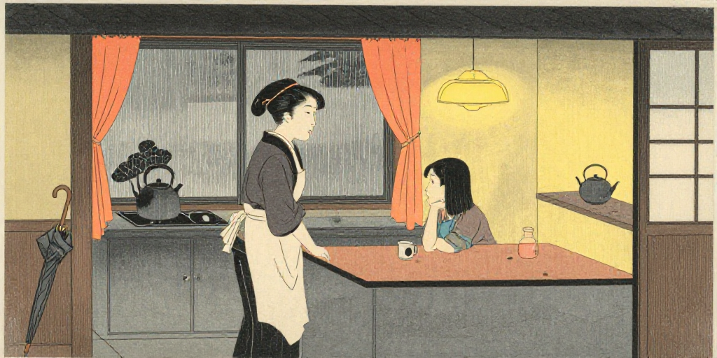 雨の朝