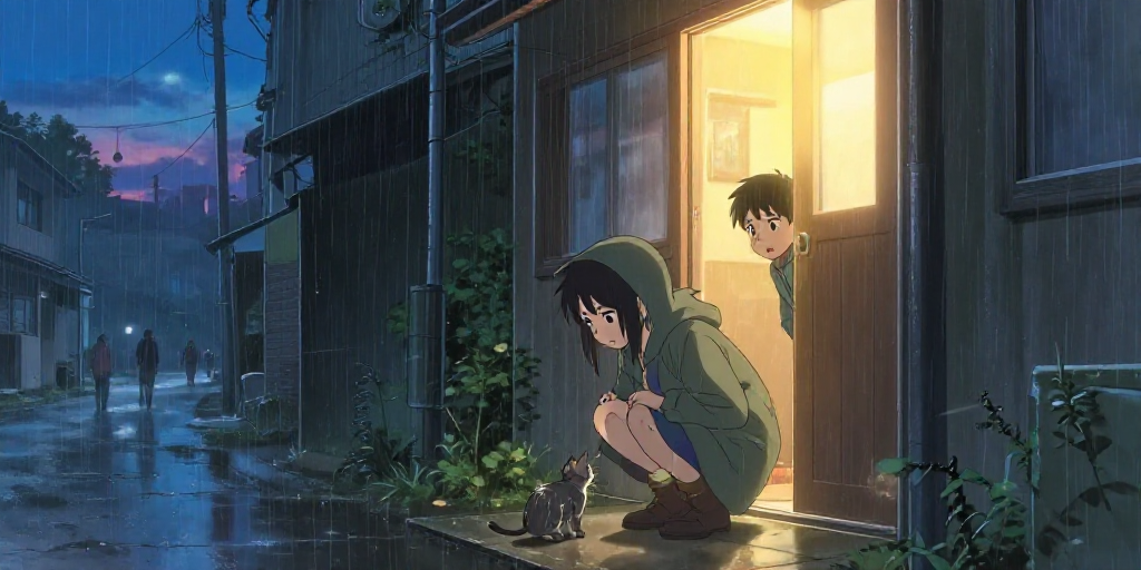 雨の日の子猫