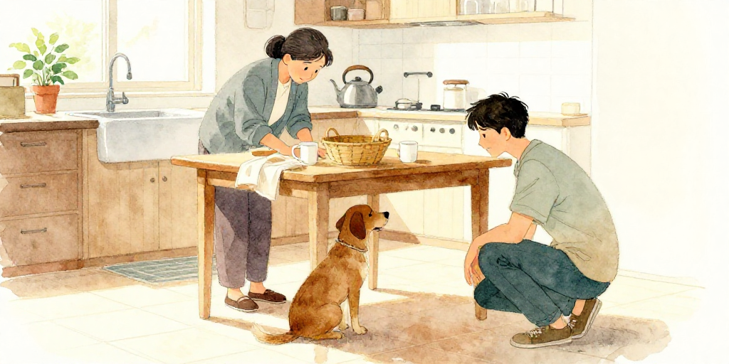 静かな犬