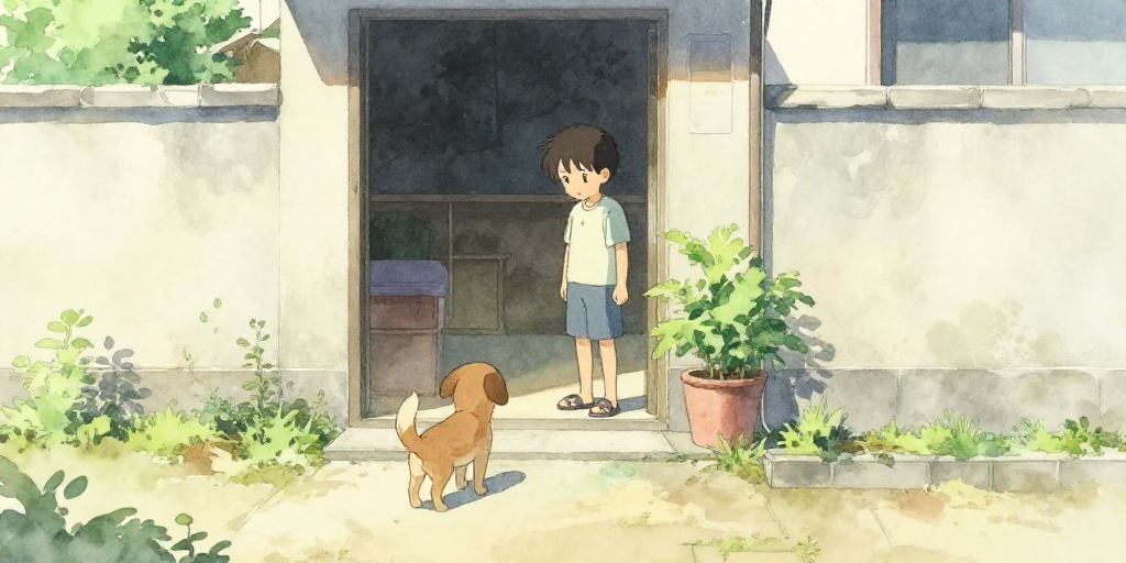 けんと小さい犬