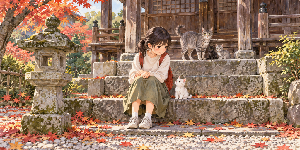 お寺の猫