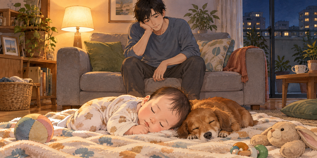 赤ちゃんと犬