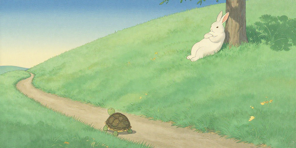 昼寝をあてにした兎