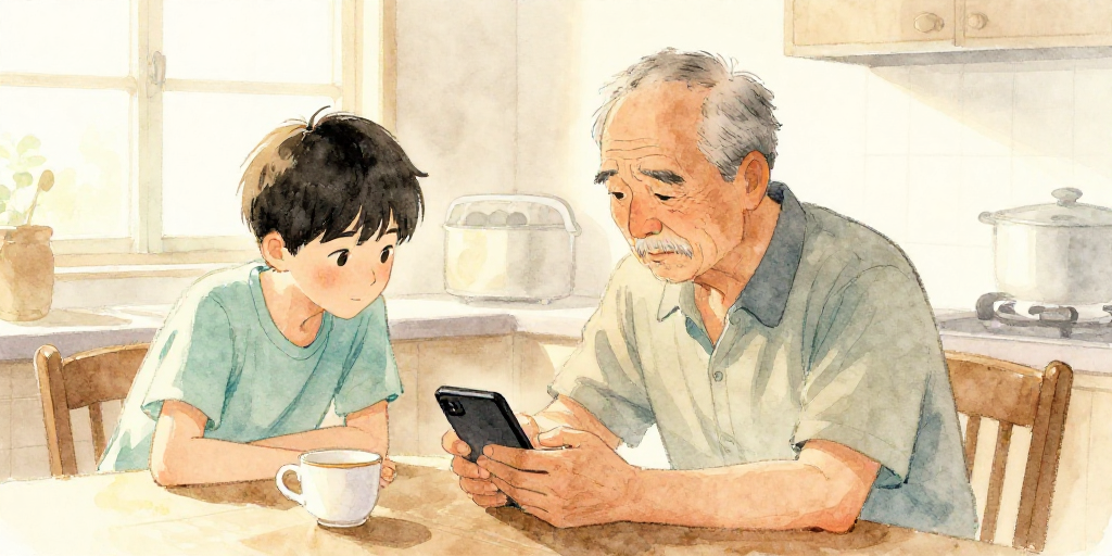 おじいちゃんのスマホ