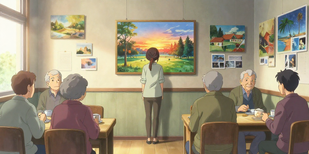 町の小さな美術展