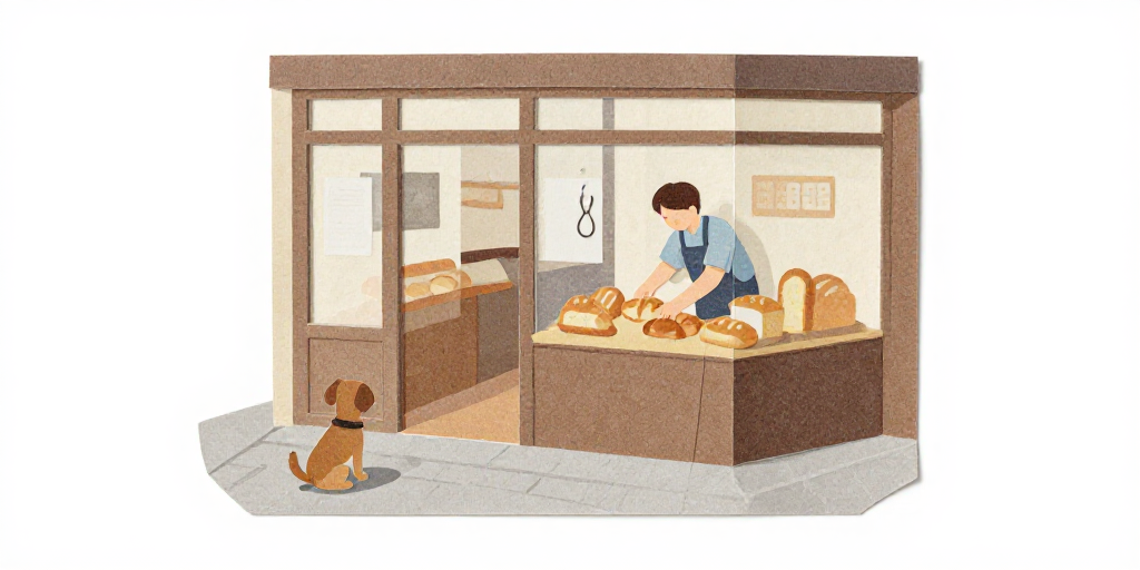 パン屋の犬