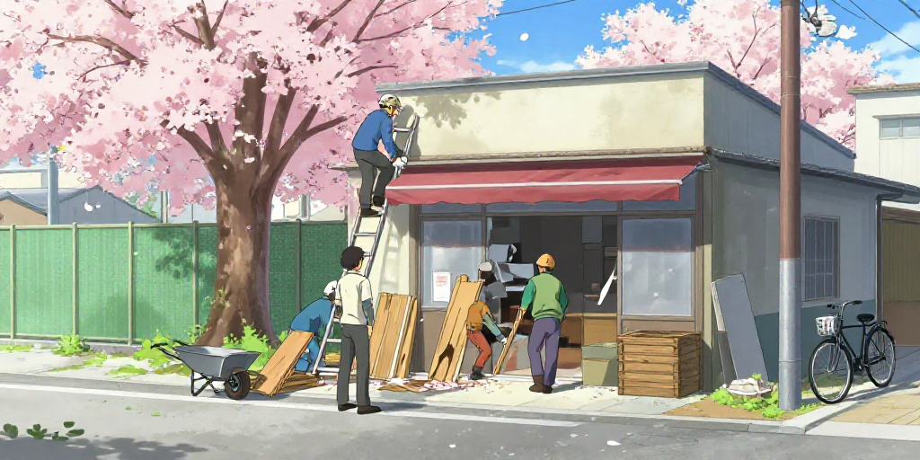シロと古い駄菓子屋