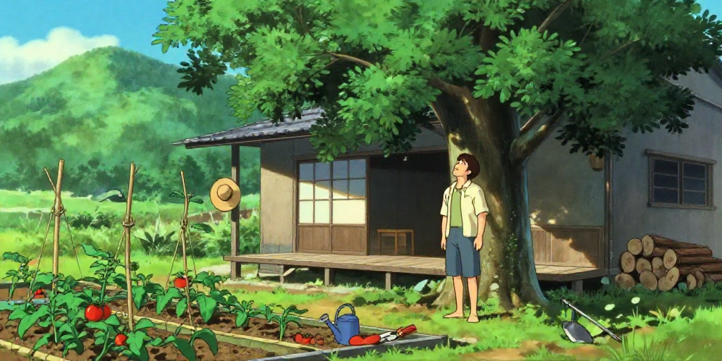 祖父の庭の木