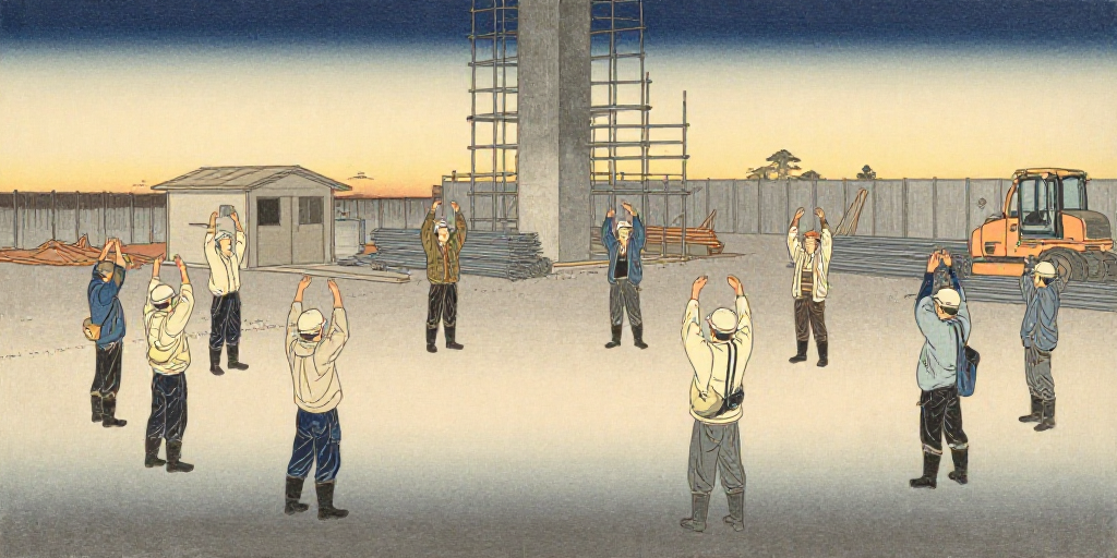 現場の朝の体操