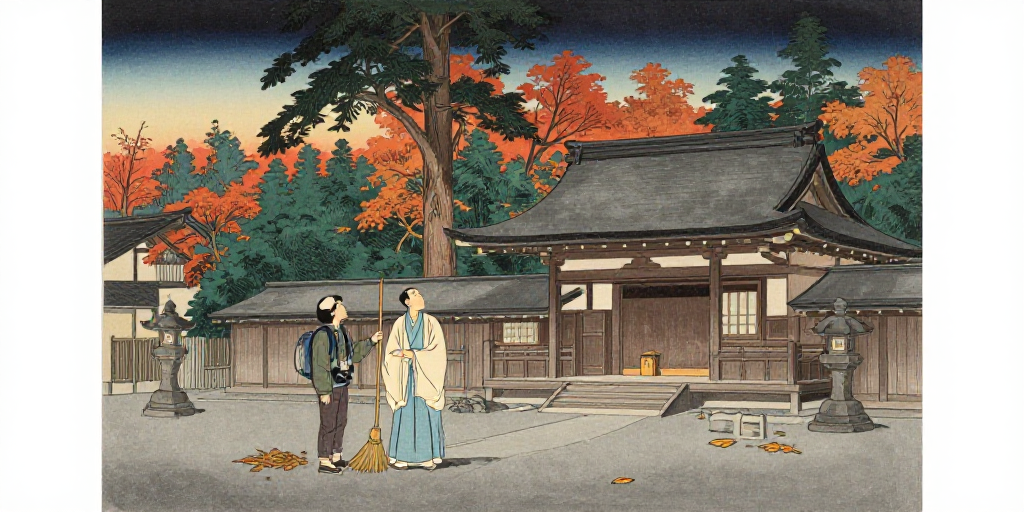 神社の後ろの森