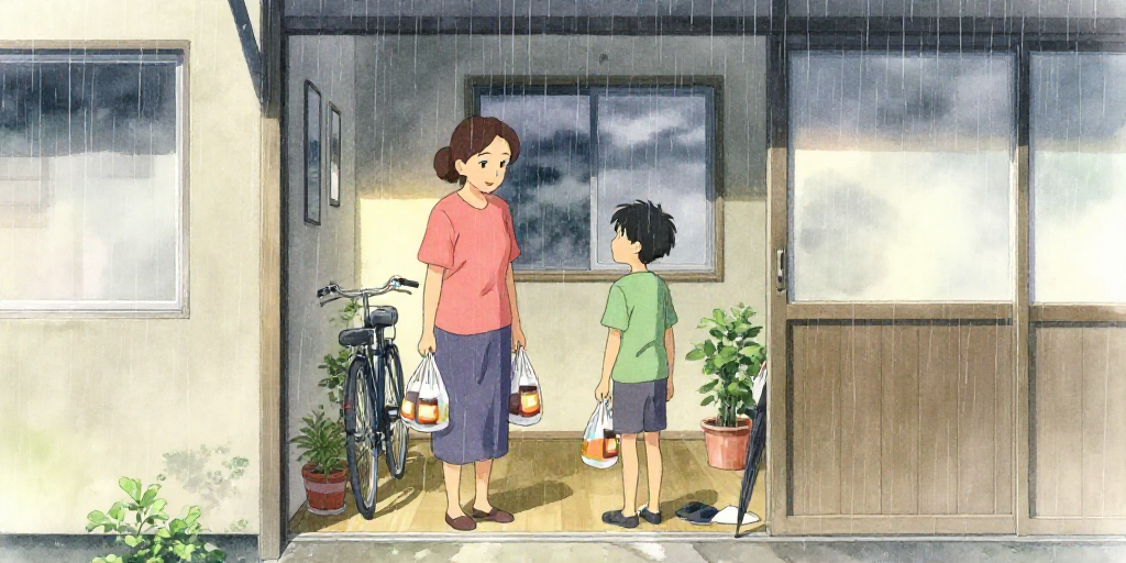 台風の前に