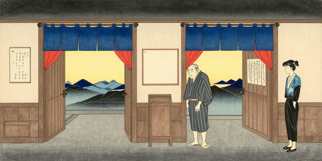 のれんが変わる朝