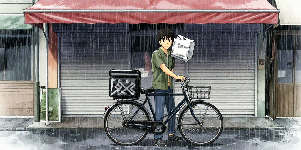クリーニング屋の屋根の下