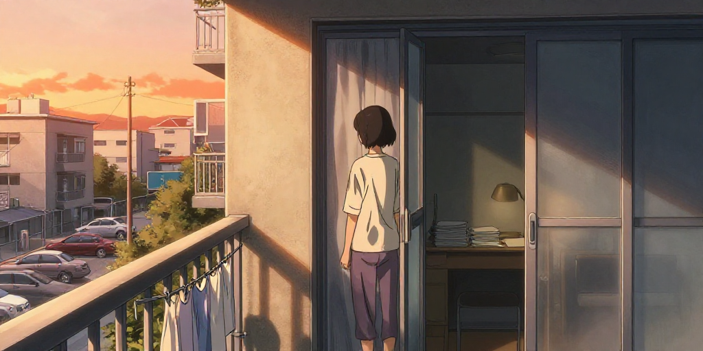 西向きのベランダ