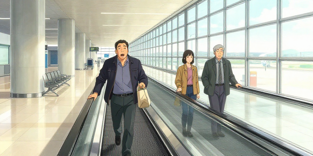 黄色い旗のうしろ