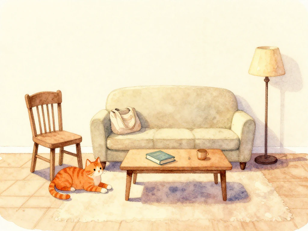 部屋の　中の　猫