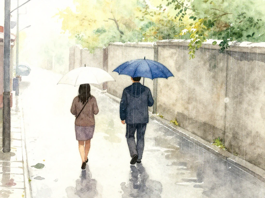 雨の　道