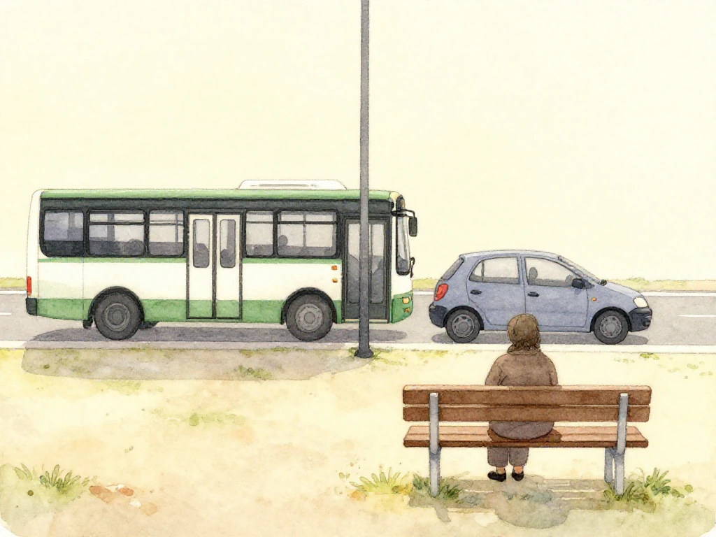 大きい　バスと　小さい　車