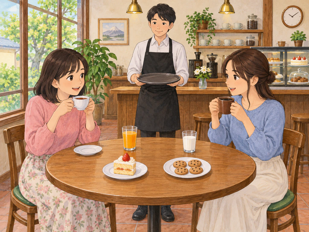 喫茶店で