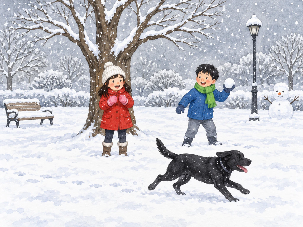 雪の 公園