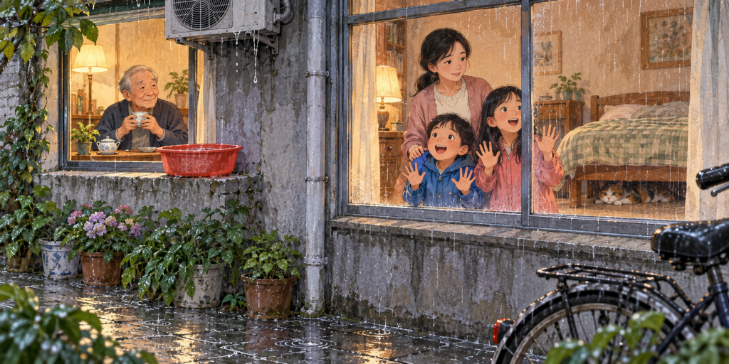 下雨了