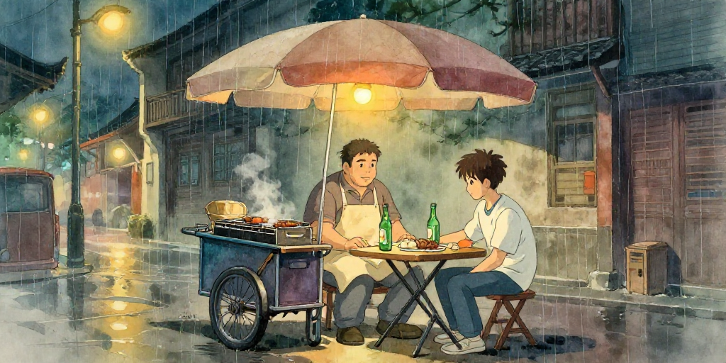 下雨的晚上