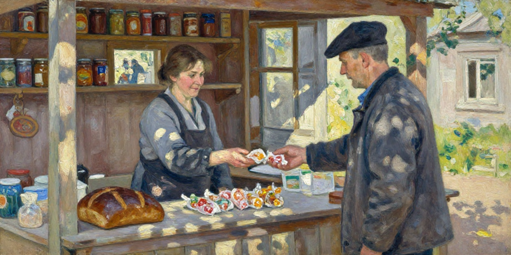 Сдача конфетами